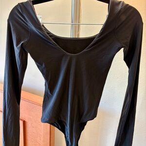 American Eagle Outfitters Black Long Sleeve Bodysuit